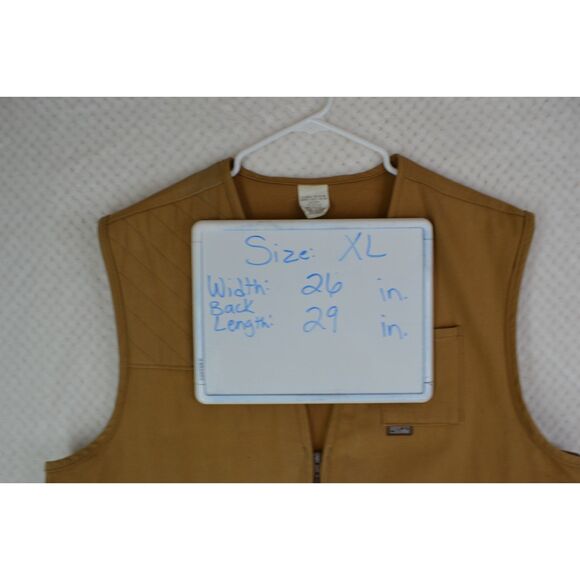 Walls Men's XL Brown Canvas Full Front Zip Duck Hunting Vest VTG**READ** - Picture 9 of 16